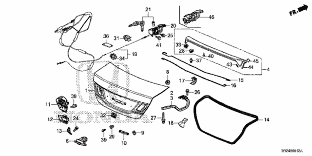Trunk Lid (2) for 2013 Honda Civic #0