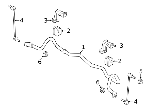 Stabilizer Bar & Components for 2018 Lincoln MKX #0
