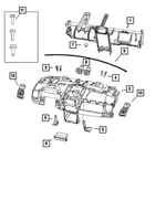68102167AA - Interior Trim: Instrument Panel Reinforcement for Chrysler: Town &amp; Country | Dodge: Grand Caravan | Ram: C/V Image