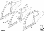 41217275576 - : Reinforcement Plate, C-Pillar, Left for BMW: 128i, 135i, M Coupé Image