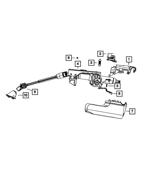 Steering Column and Intermediate Shaft for 2014 Dodge Journey #0