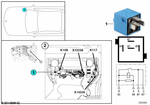 61366915327 - Vehicle Electrical System: Relay, Make Contact, Sky-Blue for BMW Image