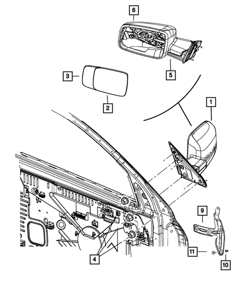 Exterior Mirror for 2014 Ram 1500 #0