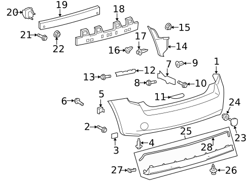 Bumper & Components - Rear for 2015 Scion xB #0