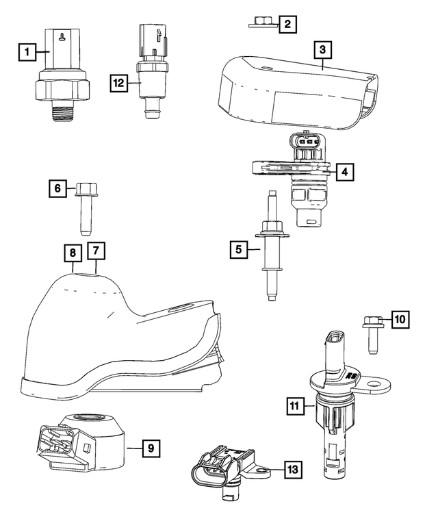 6513363AA - Electrical: Two End Stud And Washer for Mopar Image