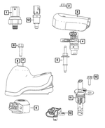 6513363AA - Electrical: Two End Stud And Washer for Mopar Image