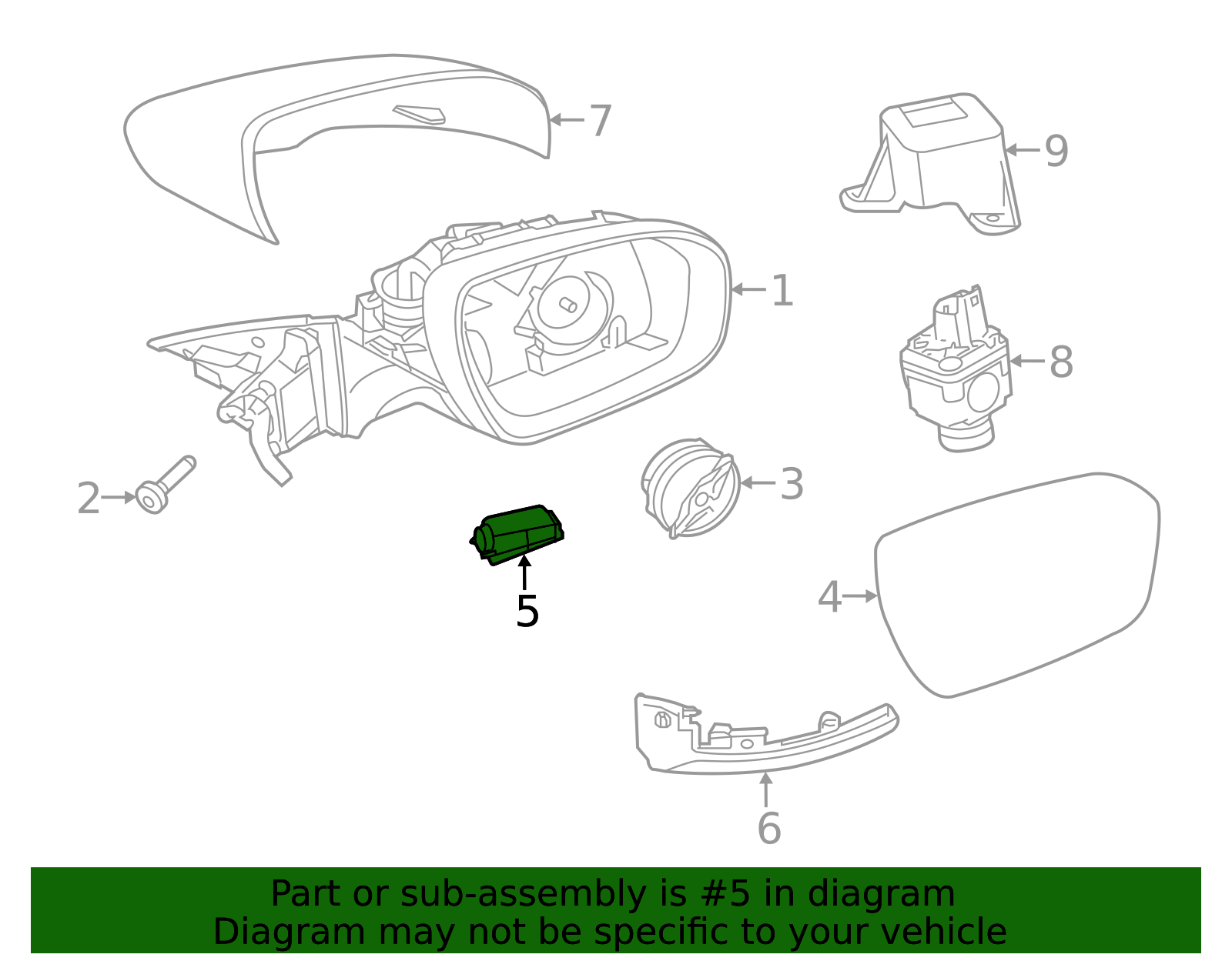 2014-2019 Land Rover Range Rover Evoque Puddle Lamp LR048349 ...