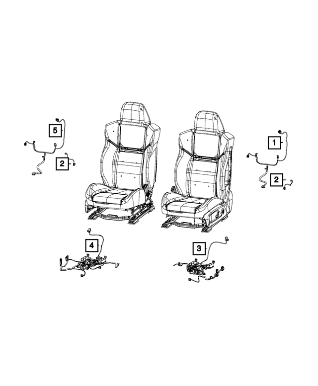 68334703AC - Electrical: Seat Back Wiring for Mopar Image image