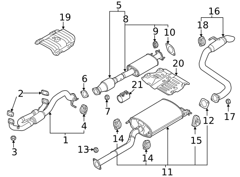 Exhaust Components for 2019 Kia Sedona #0