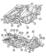 68210002AA - Body Sheet Metal Except Doors: Sealing Plug for Dodge: Durango | Jeep: Compass, Grand Cherokee, Grand Cherokee L, Grand Cherokee WK Image