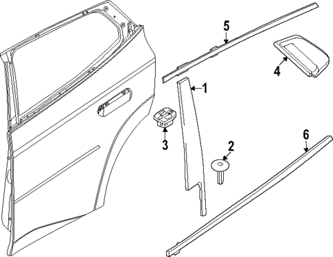 Exterior Trim - Rear Door for 2024 BMW X2 #0