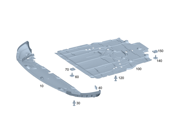 243885410464 - Engine Compartment Lining/Air Intake: Stiffener, Bumper for Mercedes-Benz Image image