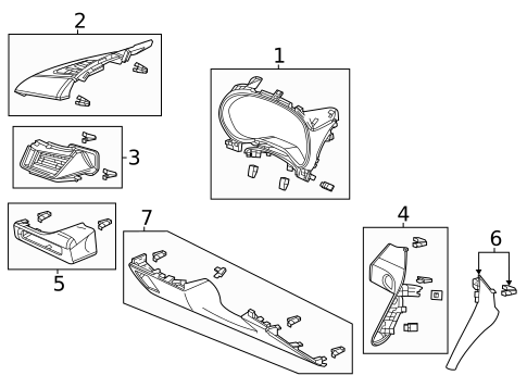 Instrument Panel Components for 2022 Acura TLX #0