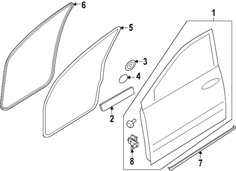 Door & Components for 2025 Porsche Macan #1