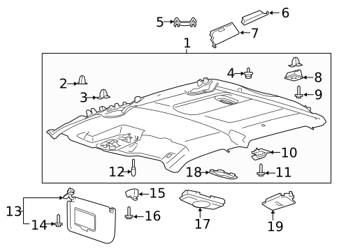 Interior Trim - Cab for 2020 Ford F-250 Super Duty #1