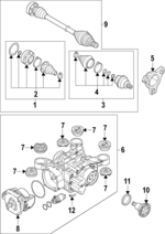 8E525010M - : Differential for Audi: RS3 Image