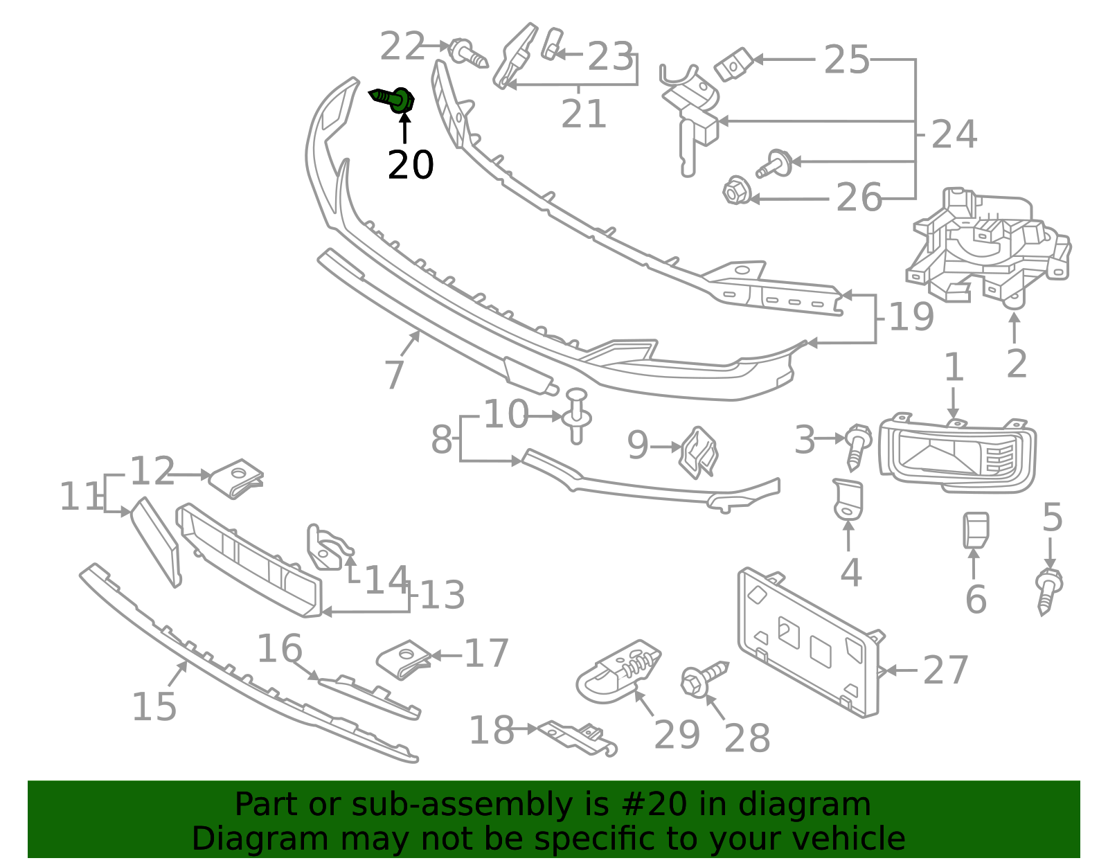W722527-S450B - Bumper Trim Screw - 2024-2025 Ford F-150