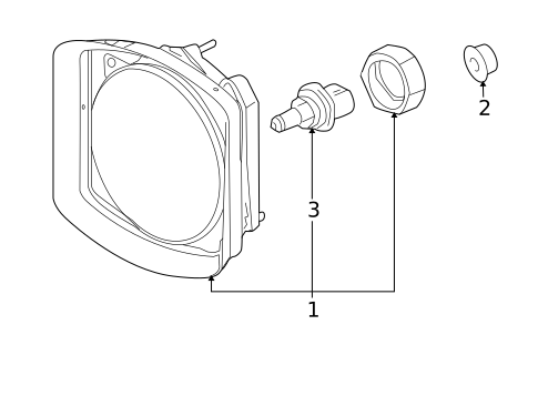 Headlamp Components for 2004 Hummer H2 #0