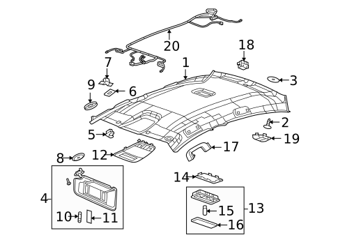 Interior Trim - Roof for 2011 Buick LaCrosse #0