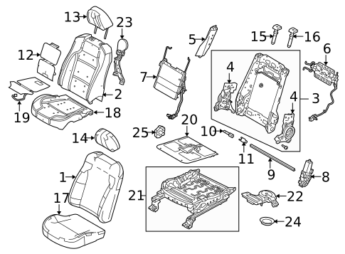 Passenger Seat Components for 2016 Ford Taurus #0
