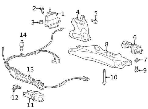 Engine & Trans Mounting for 2016 Cadillac CTS #0