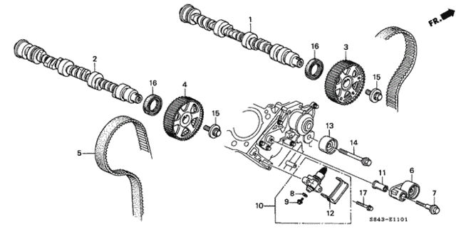 Camshaft - Timing Belt (V6) for 2001 Honda Accord #0