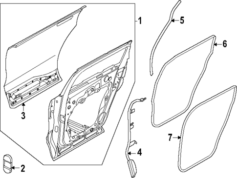 Door & Components for 2025 Lincoln Nautilus #0