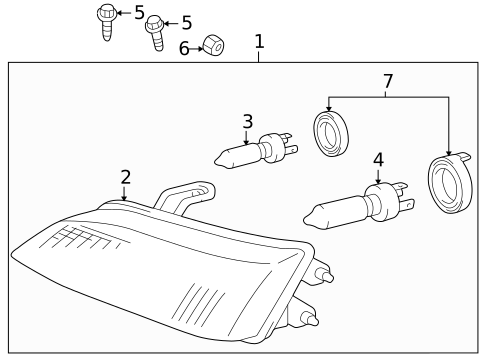 Headlamp Components for 2002 Toyota Corolla #0