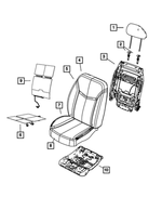 1RX24JRRAB - Interior Trim: Front Headrest for Chrysler: 200 | Dodge: Avenger Image