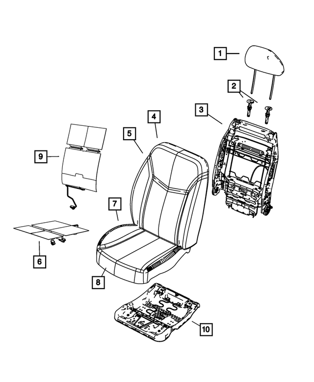 1UT84DX9AA - : Front Seat Cushion Cover for Mopar Image