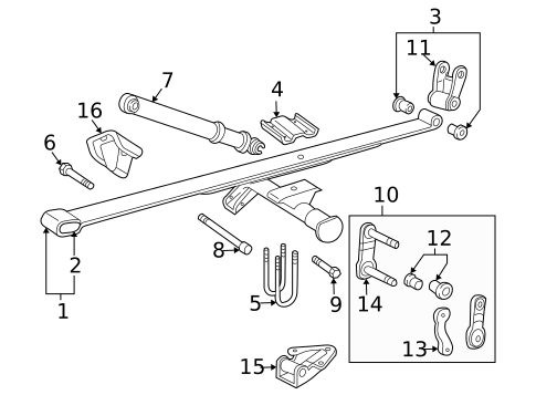 Rear Suspension for 2003 Dodge Ram 1500 Van #0