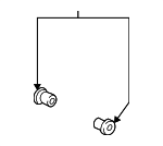 1400269 - Suspension: Spring Rear Bushing for Dodge: B150, B1500, B250, B2500, B350, B3500, Ram 1500 Van, Ram 2500 Van, Ram 3500 Van Image