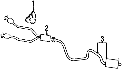 Exhaust Components for 1990 Mercury Cougar #1