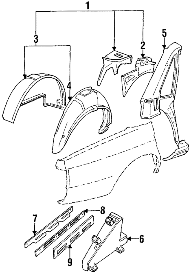 CAP1289 - Body: Inner Panel Assembly for Jaguar Image