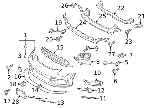 Bumper & Components - Front for 2019 Porsche Panamera #1