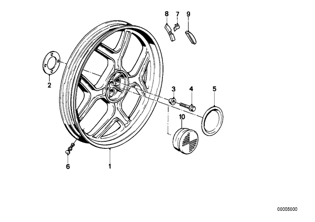 36311451791 - Wheels and Tires: Shim - 2.000Mm for BMW-Motorrad Image