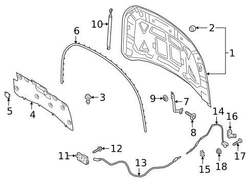 Hood & Components for 2025 Lincoln Corsair #0