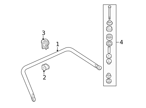 Stabilizer Bar & Components for 2000 Cadillac Seville #1