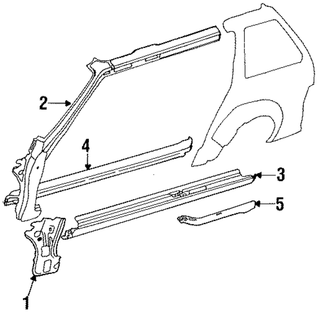8342101R00 - : Slide Rail for Nissan: Stanza Image