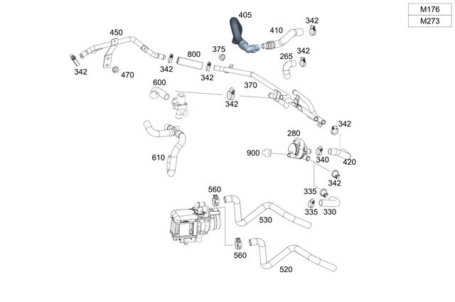 4635005775 - : Molded Hose for Mercedes-Benz Image