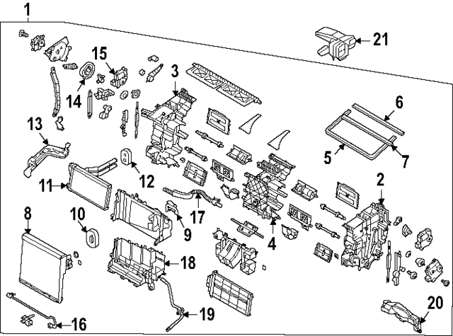 97205L1BN0 - : AC &amp; Heater Assembly for Hyundai Image