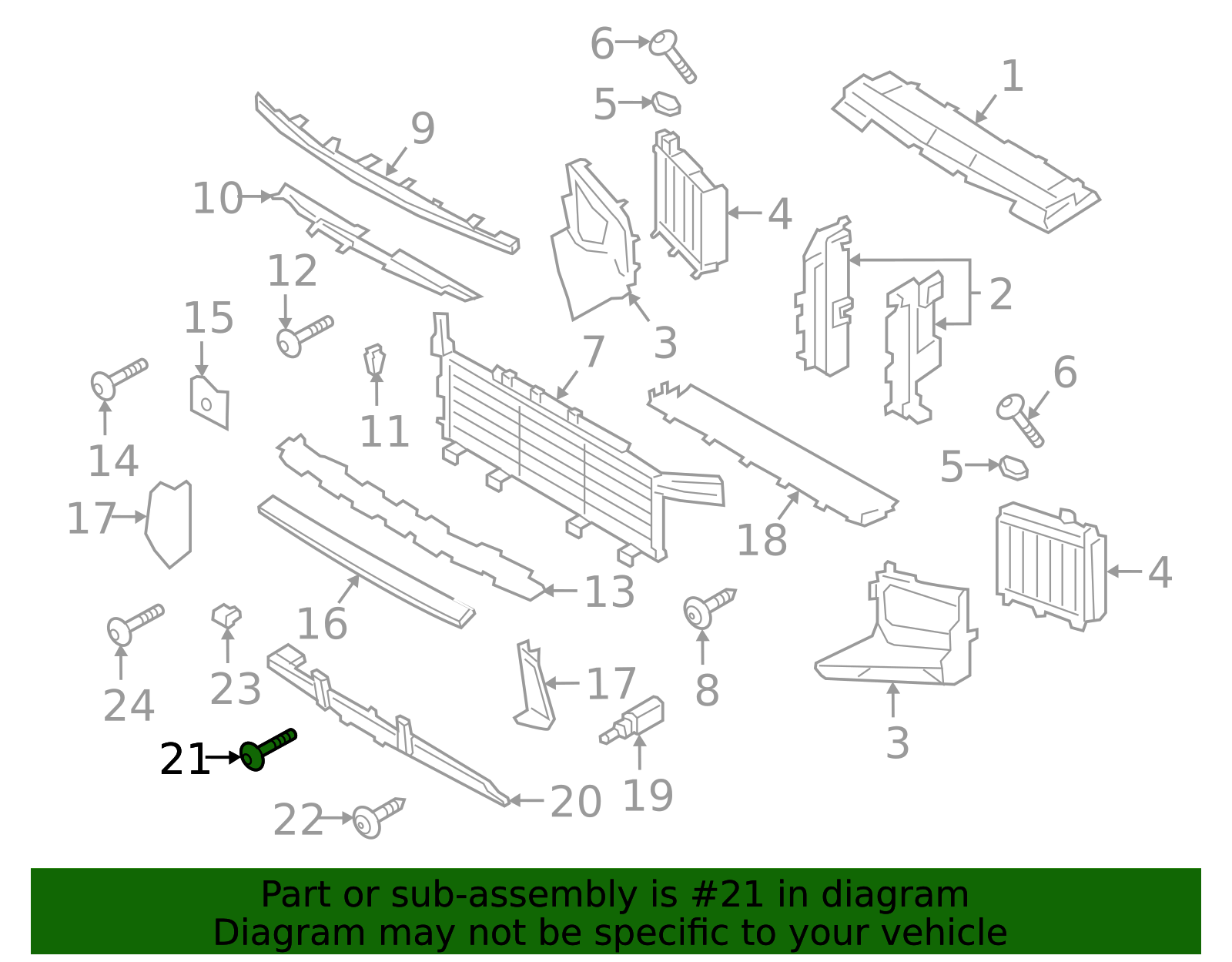 Radiator Support Air Deflector Bolt - Porsche (N-911-776-01)