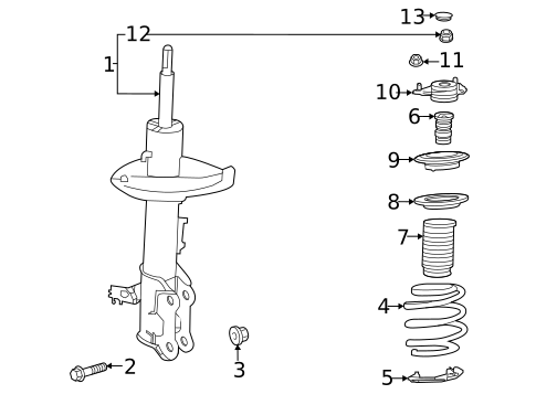 Struts & Components for 2021 Toyota Venza #0
