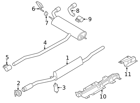Exhaust Components for 2014 Mini Cooper Countryman #1