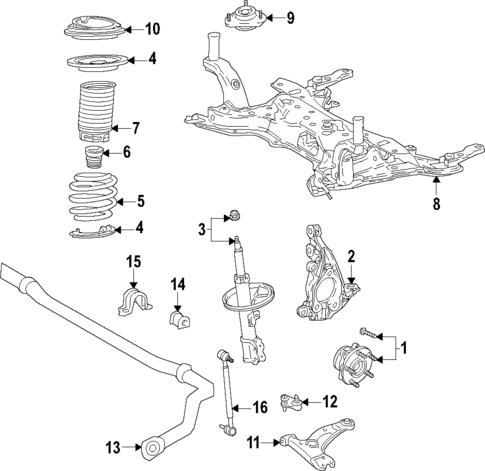 Front Suspension for 2019 Lexus UX250h #0
