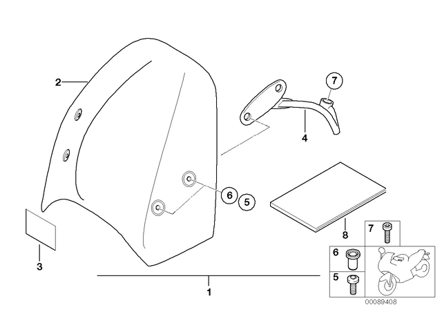46637653639 - : Windshield for BMW-Motorrad Image