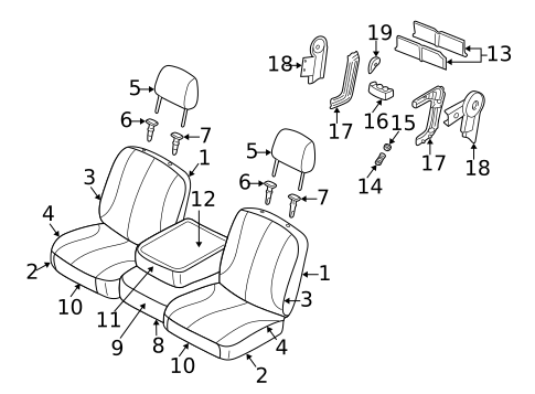 Front Seat Components for 2004 Dodge Ram 2500 #11
