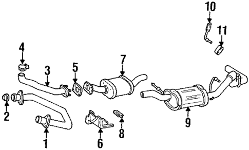 Exhaust Components for 1995 GMC Yukon #0
