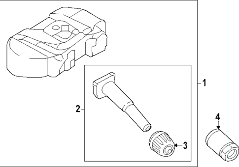 Tire Pressure Monitor Components for 2025 Genesis Electrified GV70 #0