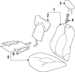719100E780C1 - Body: Headrest for Lexus: TX500h Image